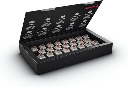 مجموعة مفاتيح Cherry MX RGB، صندوق مع 23 مفتاح لوحة مفاتيح ميكانيكية، للاستخدام بنفسك، أو التبديل السريع أو لوحة مفاتيح الألعاب (MX Brown) in Kuwait