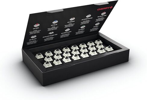 مجموعة مفاتيح Cherry MX RGB، صندوق مع 23 مفتاح لوحة مفاتيح ميكانيكية، للاستخدام بنفسك، أو التبديل السريع أو لوحة مفاتيح الألعاب (MX Brown) in Kuwait