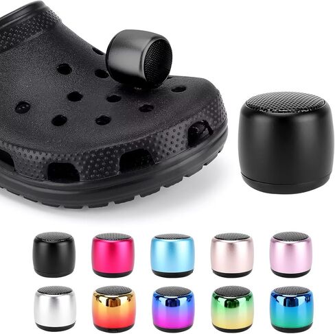 Croc Speakers Bluetooth, Best Mini Bluetooth Speaker Croc Accessories Men, Black Croc Charms for Mini Shoes, Croc Charms for Men, Croc Shoe Charms, Croc Speaker Charm, Best Portable Bluetooth Speakers in Kuwait