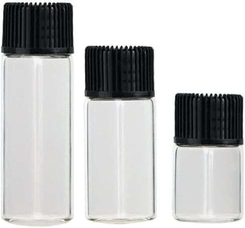 100 Pcs Glass Vials with Screw Caps, Small Liquid Sample Vial, Leak-Proof Vial (5ML, Clear) in Saudi Arabia