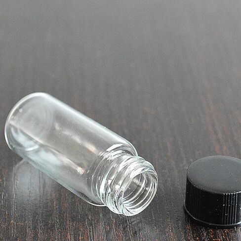 100 Pcs Glass Vials with Screw Caps, Small Liquid Sample Vial, Leak-Proof Vial (5ML, Clear) in Saudi Arabia