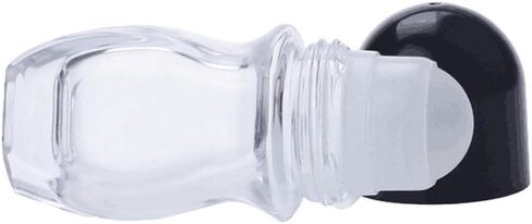 2 قطعة 50 مل 1.69 أونصة زجاجة دوارة شفافة بجسم زجاجي فارغ مع بكرة بلاستيكية in Kuwait