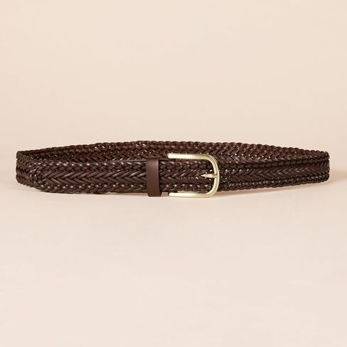 Amazon Essentials Women's Leather Woven Belt in Saudi Arabia