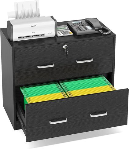 Lateral File Cabinet with 2 Drawers, 31.5 Inches Large Filing Cabinet for Hanging Letter/Legal/F4/A4 Size Files with Lock, Home Office, White in Saudi Arabia