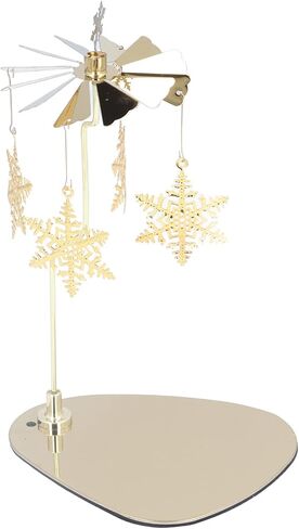 Rotary Candle Holder Spinning Candleholder Tea Light Candle Holder Metal Rotating Aromatherapy Wind Chime Candle Holder (Star (No Candle Cup)) in Kuwait