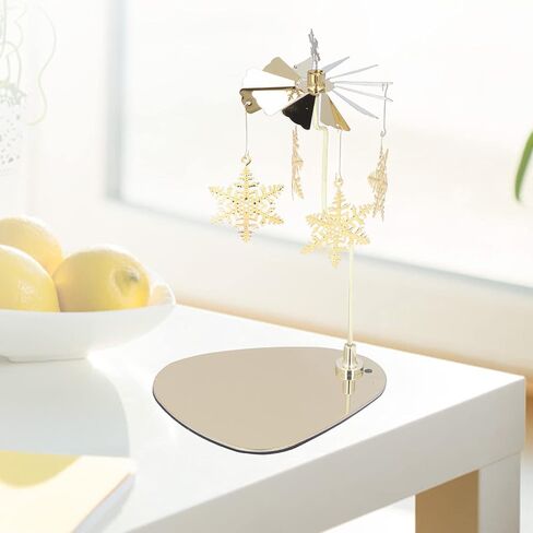 Rotary Candle Holder Spinning Candleholder Tea Light Candle Holder Metal Rotating Aromatherapy Wind Chime Candle Holder (Star (No Candle Cup)) in Kuwait