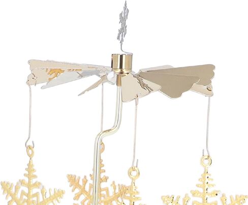 Rotary Candle Holder Spinning Candleholder Tea Light Candle Holder Metal Rotating Aromatherapy Wind Chime Candle Holder (Star (No Candle Cup)) in Kuwait