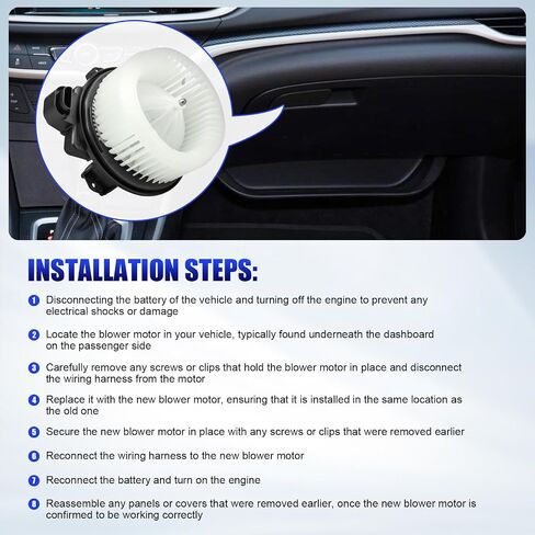 AC Blower Motor Fits for Toyota Prius Corolla 2009 2010 2011 2012 2013 2014 2015 2016 2017 HVAC Heater Blower Motor with Fan Replaces# 700249 8710302260 in Saudi Arabia