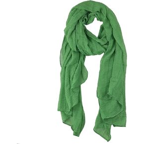 Fashion Cotton Blend Crinkle Lightweight Soft Scarf Gauze Scarves Sun-proof Shawls Wrap