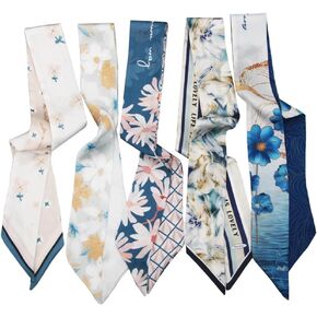 5 Pack Purse Scarf for Bags Silk Head Scarf for Hair Handbag Women Scarfs Band Hair Neck Scarves Fashion Gifts,73 in Kuwait