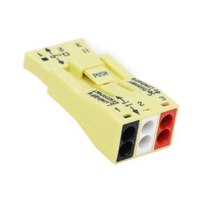 873-902 | WAGO Luminaire Disconnect Connector | 2-Pole Connector | Yellow | [Box of 25 Pieces]