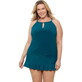 Women's Standard Keyhole High Neck Tankini Top