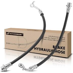 A-Premium Rear Brake Hydraulic Hoses Compatible with Select Nissan and Infiniti Models - Pathfinder Armada 2004, Armada 2005-2015/2017, QX56 2004-2010, 5.6L - Replace# 46210ZV51A(Pack of 2)
