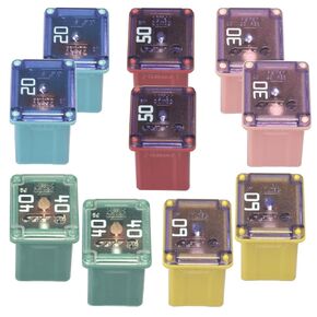 20 PCS Standard Fuses Micro Cartridge Fuses Mini Box Shaped Assortment Fuse Kit Fuse Micro Female Fuses for Trucks Cars and SUVs