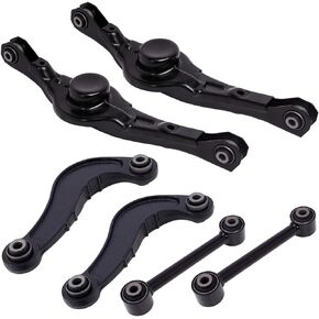 6Pc Suspension Rear Control Arm and Lateral Arm Compatible With 2007-2010 Fo-rd Edge /2007-2010 Lin-coln MKX (Replace # 528-067 522-024 524-044 K642096 K642097 7T4Z5A649AA 7T4Z5500A)