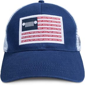 Jeep Stars & Stripes Hat - Baseball Cap - Adjustable Snapback Closure Blue