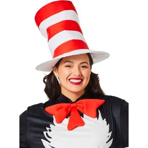 Dr. Seuss Adult Cat in the Hat Top Hat | Officially Licensed | Adult Costume Accessories
