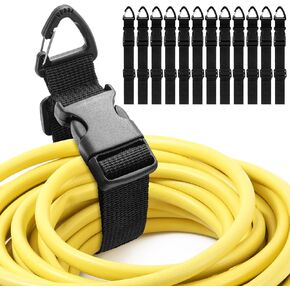 6 Pack 17 Inch Adjustable Extension Cord Holder Organizer with Triangle Clips Heavy Duty Storage Straps Extension Cord Hanger for Men Workshop and Garage Organization and Storage