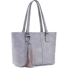 Tote Bag for Women Vegan Leather Top Handle Satchel Purses and Handbags Women Trendy Hobo Shoulder Bags With Tassels