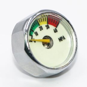 NA Series Steel Dual Scale Economical All Purpose Pressure Gauge with Brass Internals, 0-40 mpa, 1/3" Dial Display, 1/8" NPT Bottom Mount