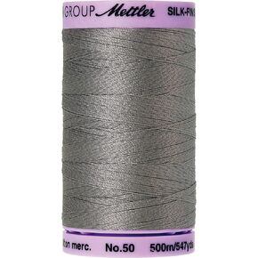 Mettler Silk-Finish Solid Cotton Thread, 547 yd/500m, Rain Cloud