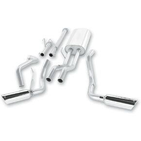BORLA 140333 Cat-Back System for '09-'13 Toyota Tundra 4.6L/ 5.7L V8 AT 2&4WD Reg. Cab (8' 2") Bed 145.7" WB/Double Cab (6' 7") Bed 145.7" WB/CrewMax (5' 7") Bed 145.7" WB. BORLA System Is True Dual