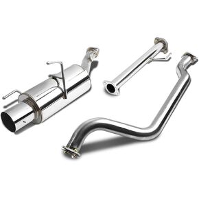 DNA MOTORING CBE-NS02 Stainless Steel Cat Back Exhaust System [Compatible with 02-06 Nissan Sentra SE-R/Spec V Sedan 4-Door]