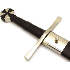 Medieval Warrior Sword Full Tang Tempered Steel Teutonic Crusader Real Sword Comes with Scabbard