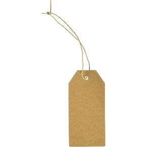 Wrapables 50 Gift Tags/Kraft Hang Tags with Free Cut Strings for Gifts, Crafts & Price Tags - Original Tag