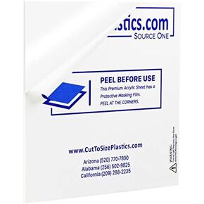 Source One LLC 1 Inch Thick Acrylic Plexiglass Sheet Multiple Sizes Available (6 x 6, Clear)