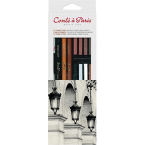 Conte a Paris Conté à Paris Studio Sketch، أقلام تلوين وأقلام رصاص متنوعة من كاريه، مجموعة مكونة من 18 قطعة in Kuwait