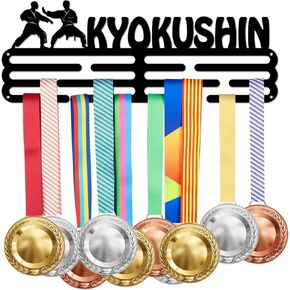 SUPERDANT Kyokushin Medal Hanger Display Sports Medal Hook Medal Hangers Medal Displays Wall Mounted for 60+ Medal Rack Display Awards Ribbon Holder Athlete Gift for Kyokushin
