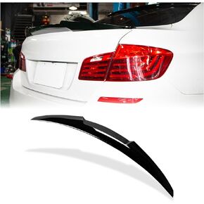 AeroBon Gloss Black Rear Trunk Spoiler متوافق مع 2010-2016 BMW 5 Series F10 وF10 M5 Sedan Spoiler (H Style)