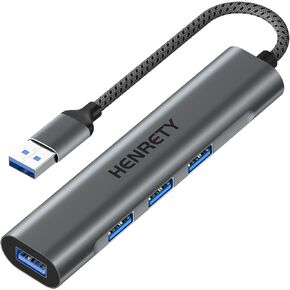 USB Hub, 4-in-1 Ultra Slim Portable Data Hub USB Splitter USB 3.0 Expander for Laptop, PC, MacBook, Mac Pro, Mac Mini, iMac, Surface Pro, and More USB Devices