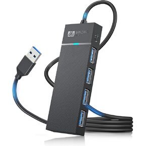 محور USB 3.0 بـ 4 منافذ، محور USB نحيف للغاية، مقسم USB، موسع USB للكمبيوتر المحمول، محول USB متعدد المنافذ، موسع منافذ USB متعدد لأجهزة MacBook Air Por Windows/Mac OS، محرك فلاش Linux، محرك الأقراص الصلبة المحمول (3.2FT/1M) in Kuwait
