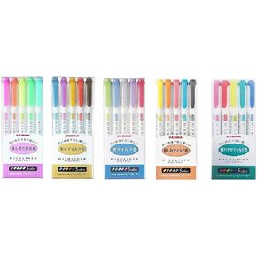 Zebra Mildliner – Zestaw Markerów tekstowych w 25 Colorach (Italy Zestawami WKT7-N-5C & WKT7-5C-HC)