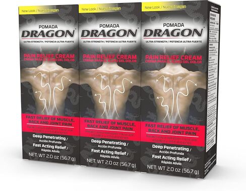 Dragon - Ultra Strength Pain Relief Cream for Muscle, Back and Joint Pain Cream, 2 Ounce (Pack of 3) in Saudi Arabia