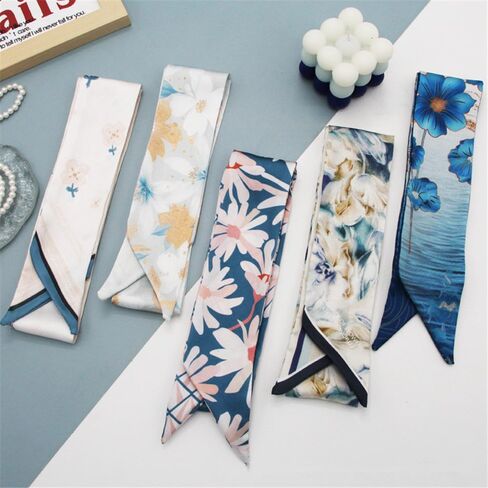 5 Pack Purse Scarf for Bags Silk Head Scarf for Hair Handbag Women Scarfs Band Hair Neck Scarves Fashion Gifts,73 in Kuwait