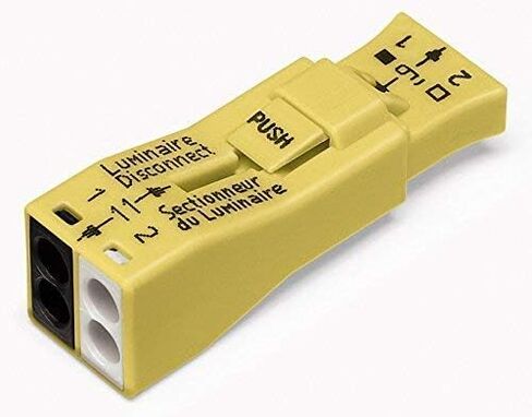873-902 | WAGO Luminaire Disconnect Connector | 2-Pole Connector | Yellow | [Box of 25 Pieces] in Saudi Arabia