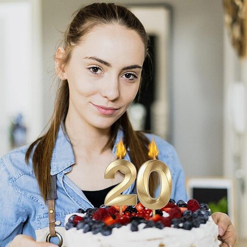 شموع عيد الميلاد الذهبية 24 و42 للكعك، عدد 24 42 شمعة لتزيين الكيك في الذكرى السنوية لحفلات الزفاف in Saudi Arabia