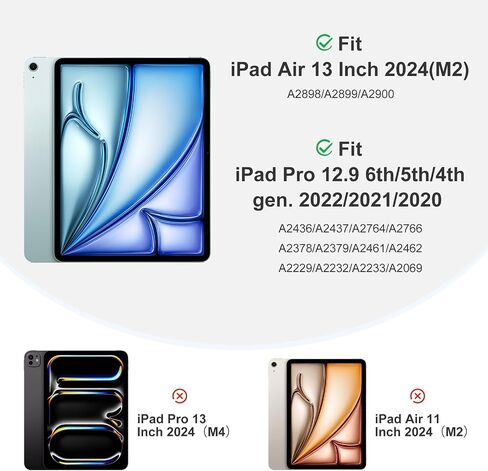 Akkerds for iPad Air 13 Inch Case M4/M3/M2 with Pencil Holder, Sky Blue in Kuwait