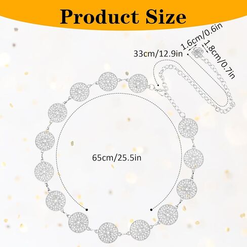 Chain Belts for Women, Retro Metal Waist Chain BeltsAdjustable Dress Waist Belt Evening dress belt decoration in Saudi Arabia