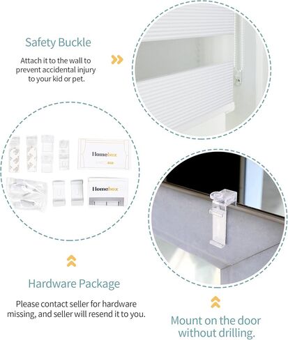 Homebox Blinds for Indoor Windows, Zebra Blinds, 90" Length Light Filtering Dual Layer Roller Shades French Door Blinds, 23.5" W x 90" H White, 1 Blinds only in Kuwait