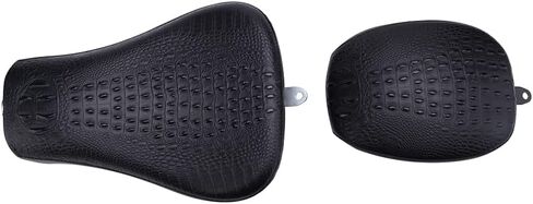 DREAMIZER Motorcycle Front Driver Solo Seat+Rear Passenger Pillion Pad Compatible with Sportster 48 72 Iron 883 XL883 Forty Eight XL1200 Seventy Two 1200,Black in Saudi Arabia