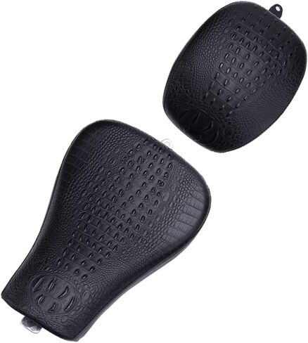 DREAMIZER Motorcycle Front Driver Solo Seat+Rear Passenger Pillion Pad Compatible with Sportster 48 72 Iron 883 XL883 Forty Eight XL1200 Seventy Two 1200,Black in Saudi Arabia
