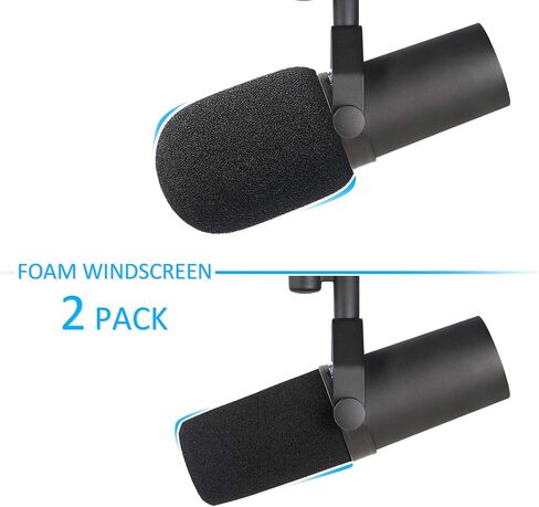 Shure SM7B Boom Arm with Pop Filter - Suspension Boom Scissor Arm Stand for Shure SM7B Microphone with 2 Types Windscreen by YOUSHARES in Saudi Arabia