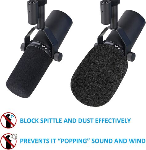 Shure SM7B Boom Arm with Pop Filter - Suspension Boom Scissor Arm Stand for Shure SM7B Microphone with 2 Types Windscreen by YOUSHARES in Saudi Arabia