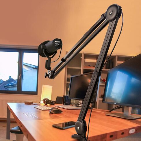 Shure SM7B Boom Arm with Pop Filter - Suspension Boom Scissor Arm Stand for Shure SM7B Microphone with 2 Types Windscreen by YOUSHARES in Saudi Arabia