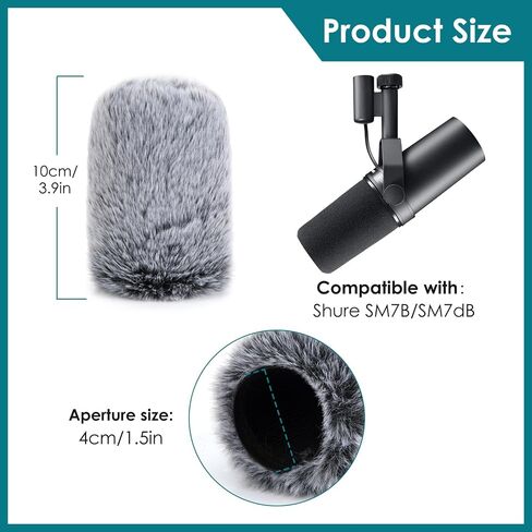 Shure SM7B Boom Arm with Pop Filter - Suspension Boom Scissor Arm Stand for Shure SM7B Microphone with 2 Types Windscreen by YOUSHARES in Saudi Arabia