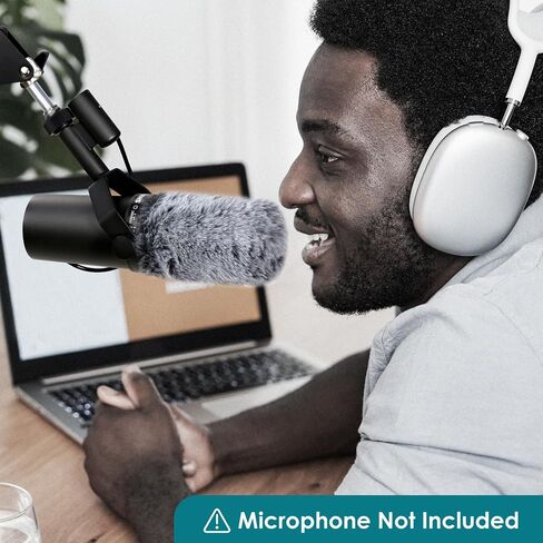 Shure SM7B Boom Arm with Pop Filter - Suspension Boom Scissor Arm Stand for Shure SM7B Microphone with 2 Types Windscreen by YOUSHARES in Saudi Arabia